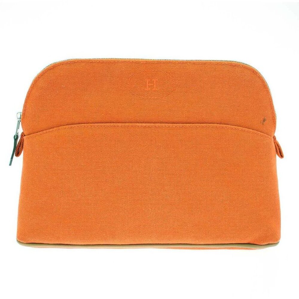 Hermes Bolide Pouch Mm Bolide Canvas Pouch Orange